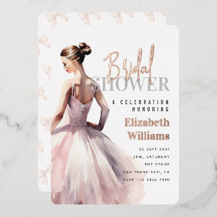 Elegant Modern Roos Goud Vrijgezellenfeest Party Folie Uitnodiging