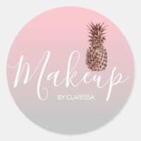 Elegant modern roos goudanananasje make-up