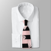 Elegant modern roos gouddiamantstrips stropdas (Gebonden)