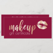 Elegant modern roos gouden lippen en make-up (Voorkant / Achterkant)