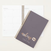 Elegant modern roos gouden lippen en make-up planner (Display)