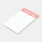 Elegant modern roos gouden lippen en make-up post-it® notes (Schuin)
