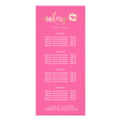 Elegant modern roos gouden lippen en make-up reclamekaart (Voorkant)