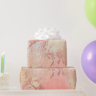 Elegant modern roos gouden waterverf kleurrijk cadeaupapier