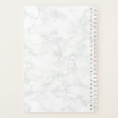 Elegant modern roos gouden witte marmer wereldkaar planner (Achterkant)