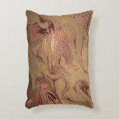 Elegant modern roos goudmarmer accent kussen (Voorkant(Verticaal))