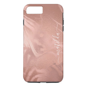 Elegant modern roos goudmarmer iPhone 8 plus / 7 plus hoesje