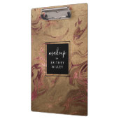 Elegant modern roos goudmarmer klembord (Links)