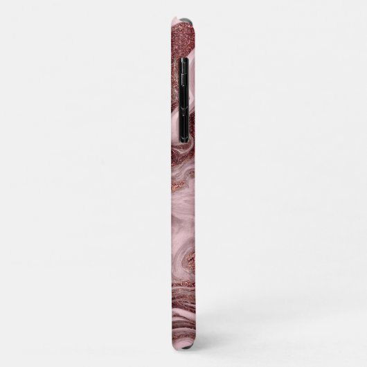 Elegant modern roos goudroze marmer Case-Mate iPhone case (Achterkant/links)
