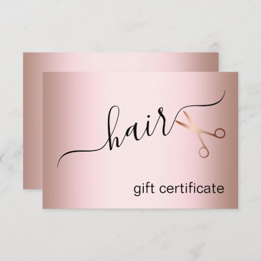 Elegant modern roos goudschaar (Voorkant / Achterkant)