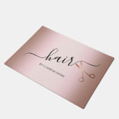 Elegant modern roos goudschaar deurmat (Schuin)