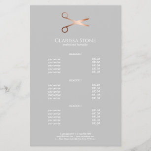Elegant modern roos goudschaar flyer