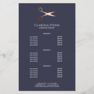 Elegant modern roos goudschaar flyer
