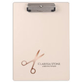 Elegant modern roos goudschaar klembord (Voorkant)