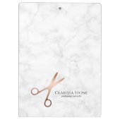 Elegant modern roos goudschaar klembord (Achterkant)