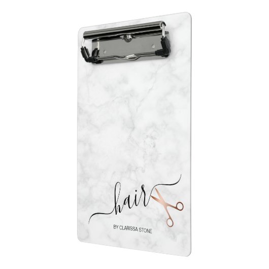 Elegant modern roos goudschaar mini klembord (Angled2)