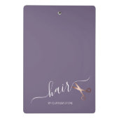 Elegant modern roos goudschaar mini klembord (Achterkant)