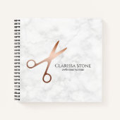 Elegant modern roos goudschaar notitieboek (Voorkant)