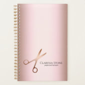 Elegant modern roos goudschaar planner (Voorkant)