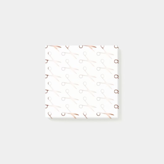 Elegant modern roos goudschaar post-it® notes (Voorkant)