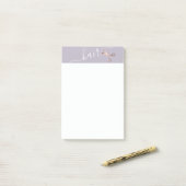 Elegant modern roos goudschaar post-it® notes (Op bureau)
