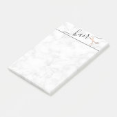 Elegant modern roos goudschaar post-it® notes (Schuin)