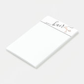 Elegant modern roos goudschaar post-it® notes (Schuin)