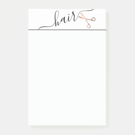Elegant modern roos goudschaar post-it® notes (Voorkant)