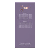 Elegant modern roos goudschaar reclamekaart (Achterkant)