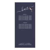 Elegant modern roos goudschaar reclamekaart (Achterkant)