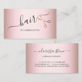 Elegant modern roos goudschaar visitekaartje (Voorkant / Achterkant)