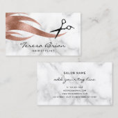 Elegant modern roos goudschaar visitekaartje (Voorkant / Achterkant)