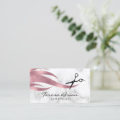 Elegant modern roos goudschaar visitekaartje (Staand voorkant)