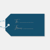 Elegant modern roos Prettige feestdagen Cadeaulabel (Achterkant Horizontaal)