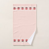 Elegant, Modern Rose Flowers on Light Pink (Serviette à main)
