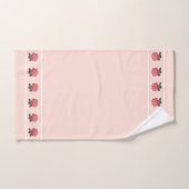 Elegant, Modern Rose Flowers on Light Pink (Serviette à main)