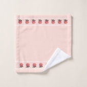 Elegant, Modern Rose Flowers on Light Pink Bad Handdoek (Wasdoekje)