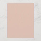 Elegant modern roze en witbruiloft informatiekaartje (Achterkant)