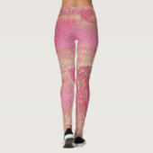 Elegant Modern Roze Glitter Sparkles Gift Leggings (Achterkant)