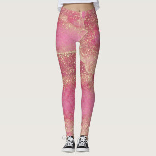Elegant Modern Roze Glitter Sparkles Gift Leggings