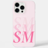 Elegant Modern Roze Initiaal Monogram Case-Mate iPhone Case (Achterkant)