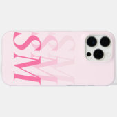 Elegant Modern Roze Initiaal Monogram Case-Mate iPhone Case (Achterkant (horizontaal))