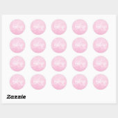Elegant modern roze roze roos goudglitter make-up ronde sticker (Vel)