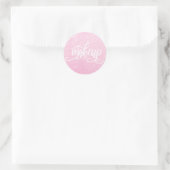 Elegant modern roze roze roos goudglitter make-up ronde sticker (Tas)