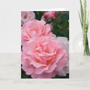 Elegant modern roze roze rozen bloemen foto krijge kaart
