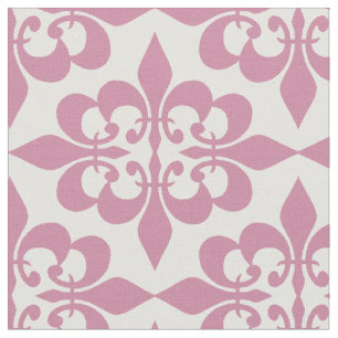 Elegant Modern Roze Stoffig Roos Damask Stof