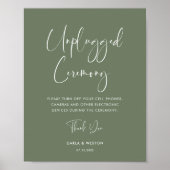 Elegant & modern sage green Unplugony Poster (Voorkant)