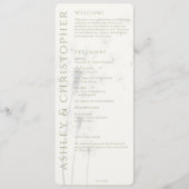 Elegant Modern Sage Green Wedding Programma (Voorkant)
