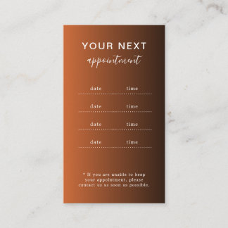 Elegant Modern Salon Spa Appointment Reminder Card Afsprakenkaartje