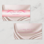 Elegant Modern Satin, Faux Lashes Visitekaartje (Voorkant / Achterkant)